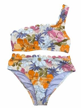 Cupshe Scalloped One-Shoulder Bikini Set Floral NWT Size Small
